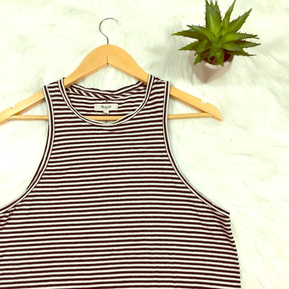 Madewell Tops - Madewell | striped tank w/ side slits S